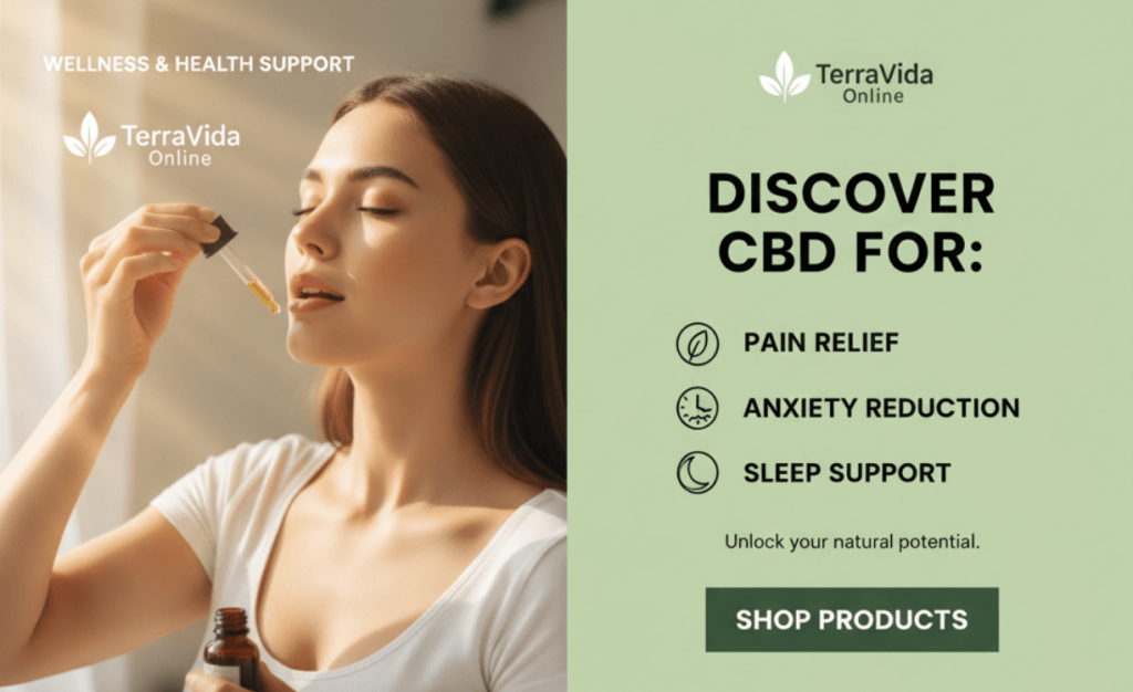 Premium CBD Products TerraVida Online CBD banner